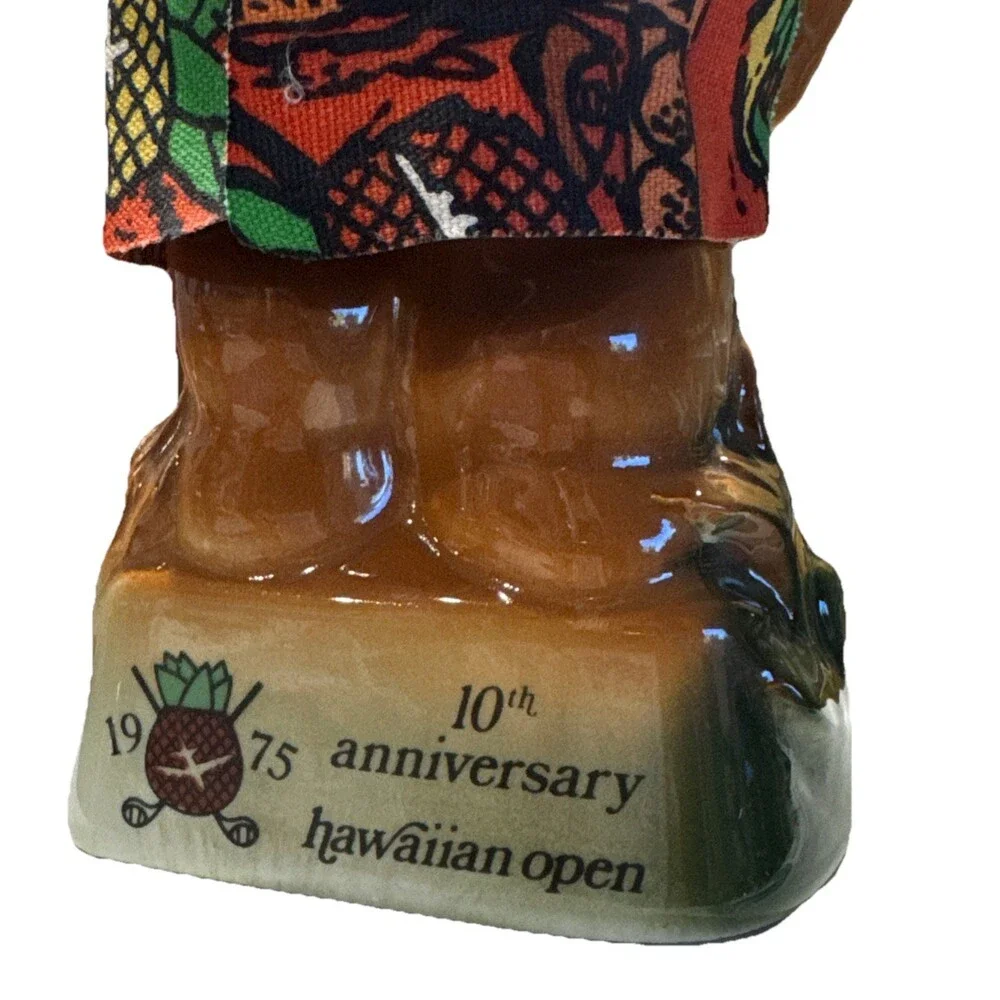 Jim Beam 1975 United Airlines Hawaiian Open 10th Anniversary Golf Decanter Aloha